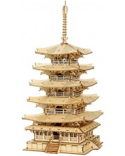 Ξύλινο 3D παζλ Robo Time 275 κομμάτια - Five-storied pagoda